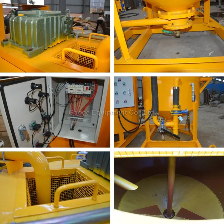 Gaodetec GMA400-700 400L Electric Engine Colloidal Grout Mixer With Agitator